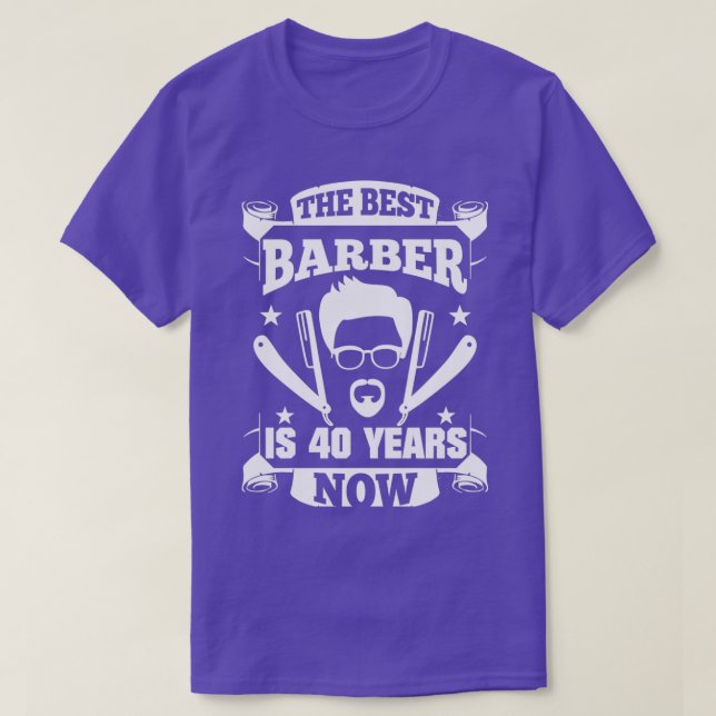Camiseta 40.ª Barbería Presente de Cumpleaños 40 Años (Diseño del anverso)