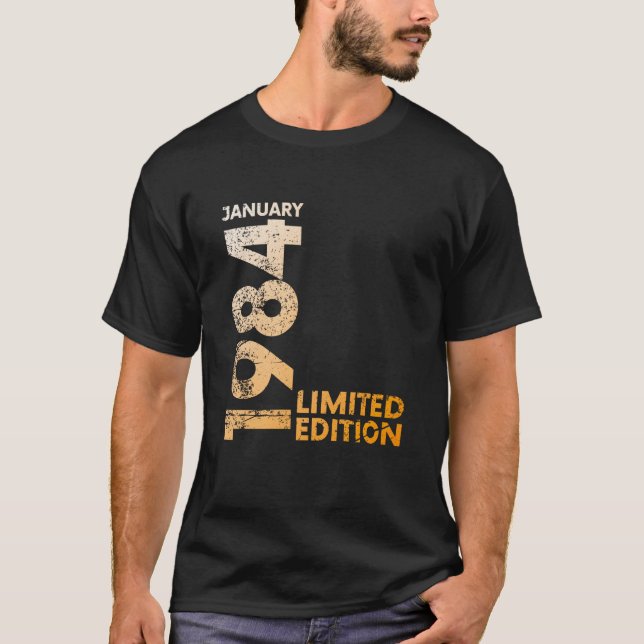 Camiseta 40.ª cosecha 1984 Enero 40 Años Hombres Mujeres (Anverso)