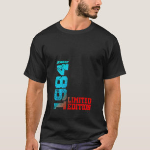 Camiseta 40.ª cosecha 1984 Enero 40 Años Hombres Mujeres