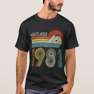Camiseta 40.ª cosecha de cumpleaños 1981 Retro Hombres de 4