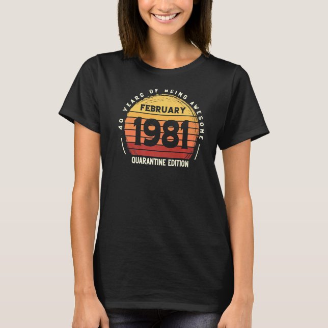 Camiseta 40.ª edición de Birthday Retro febrero de 1981 (Anverso)