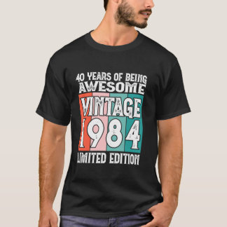 Camiseta 40.ª Edición Limitada de Cumpleaños Nacida en 1984