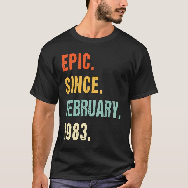 Camiseta 40.ª Épica de cumpleaños desde febrero de 1983 (Anverso)