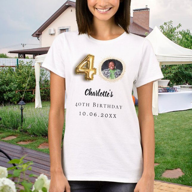 Camiseta 40.ª foto de oro de cumpleaños (Subido por el creador)