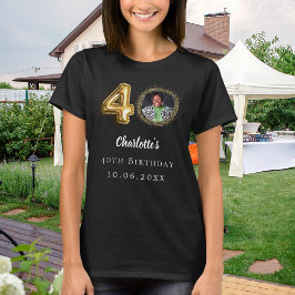 Camiseta 40.ª foto de oro negro