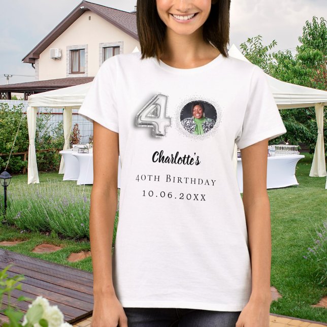 Camiseta 40.ª foto de plata de cumpleaños (Subido por el creador)