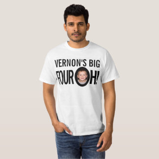 Camiseta 40.ª fouroh fouroh nombre personalizado foto blanc
