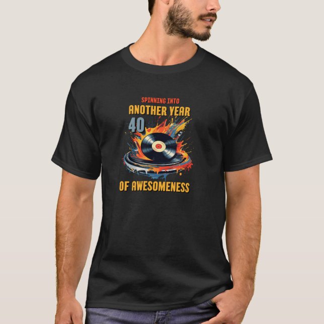 Camiseta 40.ª Nacimiento Mujeres 40 años Hombres Diseño 40º (Anverso)