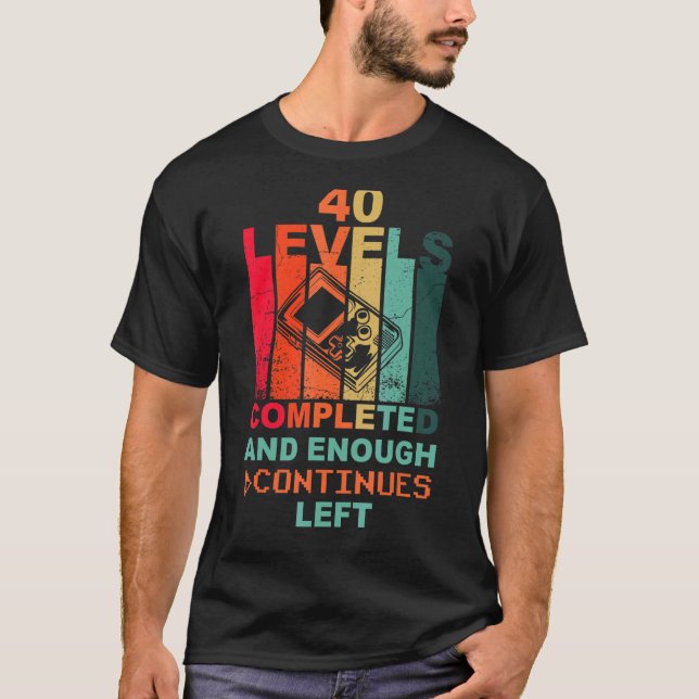 Camiseta 40.ª partida de 40 juegos Lcd Retro Viñeta (Anverso)