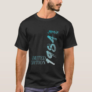 Camiseta 40.ª Vintage de cumpleaños 1984 Junio 40 Años Muje