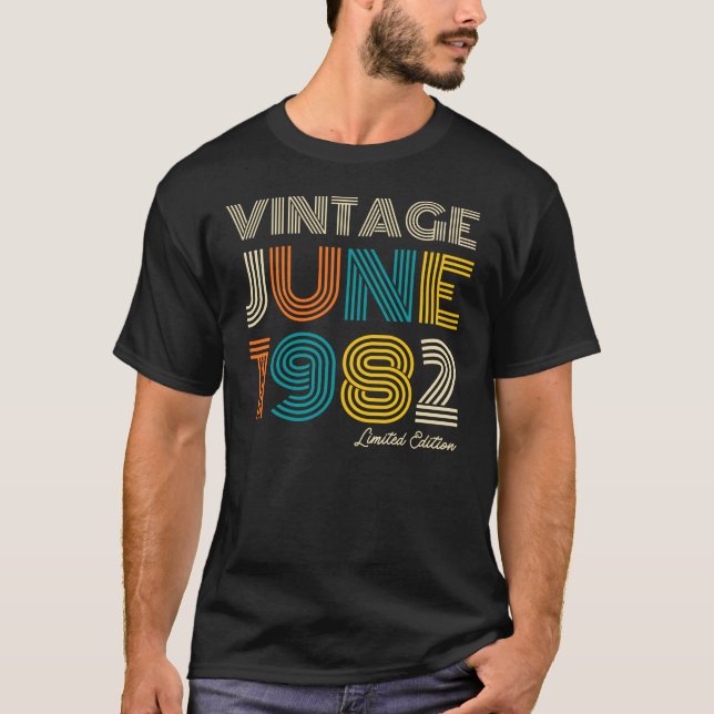 Camiseta 40.ª Vintage Junio 1982 Edición limitada (Anverso)