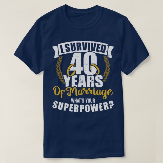 Camiseta 40.º aniversario boda 1 (Diseño del anverso)
