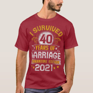 Camiseta 40.º aniversario Boda Fiesta de Cuarentena 40