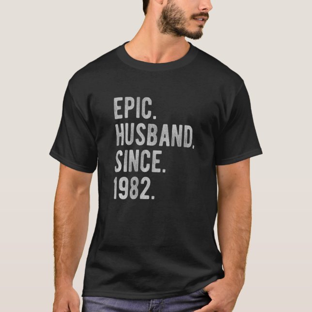 Camiseta 40.º Aniversario Boda Por Él Esposo Epico Sinc (Anverso)