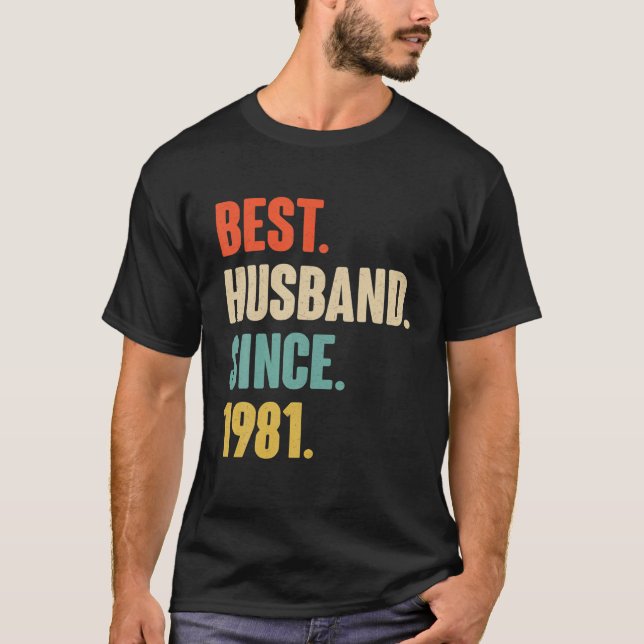Camiseta 40.º Aniversario De Boda Le Regalo - Mejor Esposo  (Anverso)