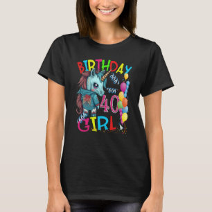 Camiseta 40.º Chica Fiesta de cumpleaños feliz Guay U de 40