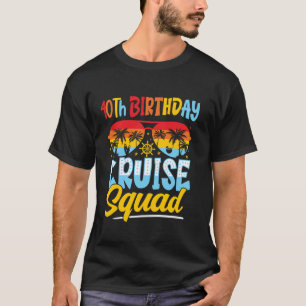 Camiseta 40.º Cruceros Familiares De Cumpleaños