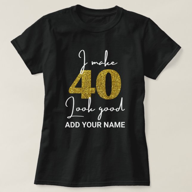 Camiseta 40.º cumpleaños (Diseño del anverso)