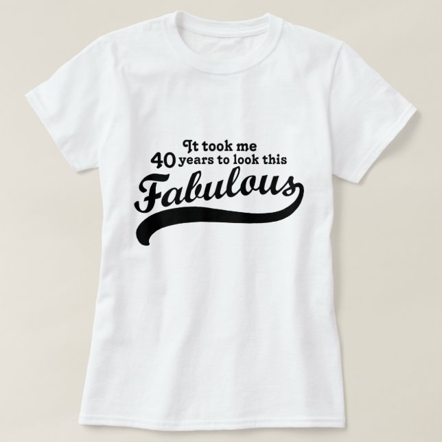 Camiseta 40.º cumpleaños (Diseño del anverso)