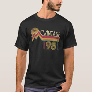 Camiseta 40.º Cumpleaños 1981 40 Años Retro Estílico