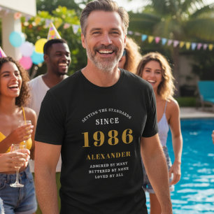 Camiseta 40.º cumpleaños 1986 Nombre personalizado personal