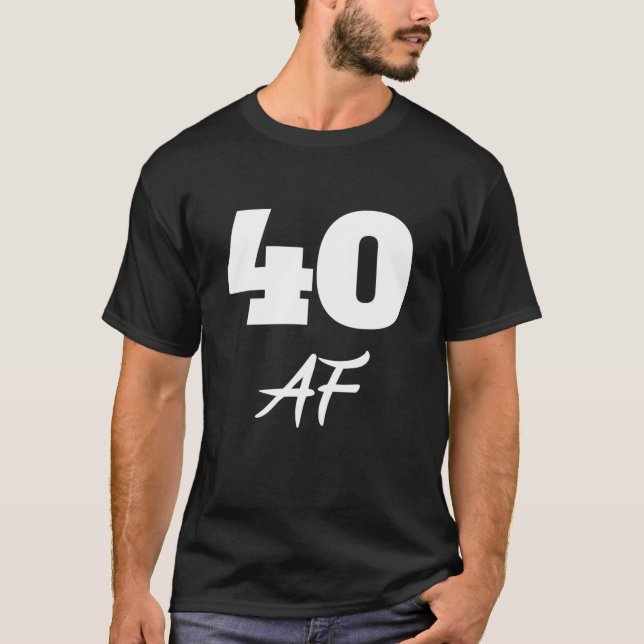 Camiseta 40.º cumpleaños, 40 AF (Anverso)