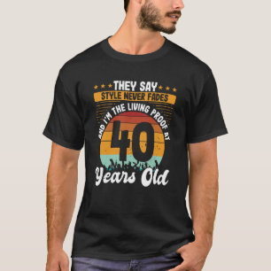 Camiseta 40.º cumpleaños 40 años diseño Sweats