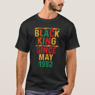 Camiseta 40.º Cumpleaños 40 Años Rey Negro Desde Mayo De 19