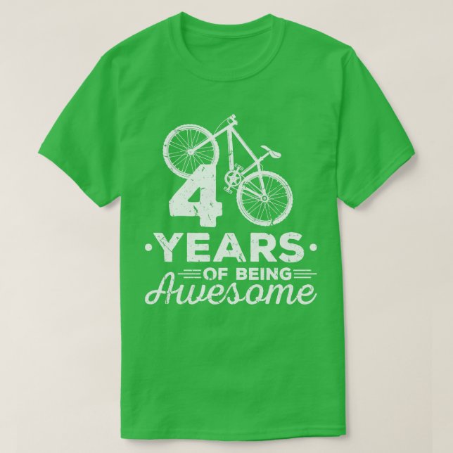Camiseta 40.º cumpleaños Bicicleta de Montaña Funny MTB (Diseño del anverso)