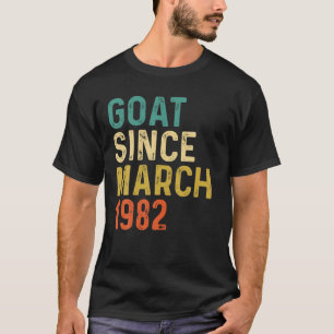 Camiseta 40.º Cumpleaños Cabra De 40 Años Desde Marzo De 19