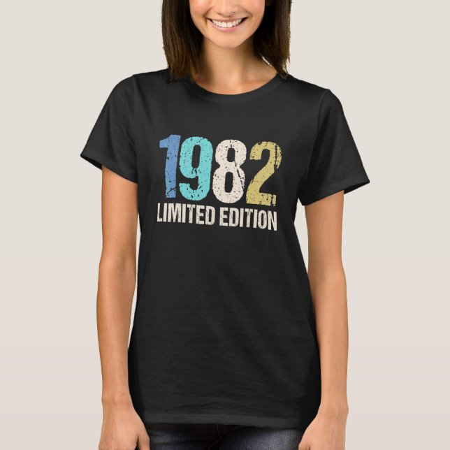 Camiseta 40.º cumpleaños damas hombres 40 años 1982 28 (Anverso)