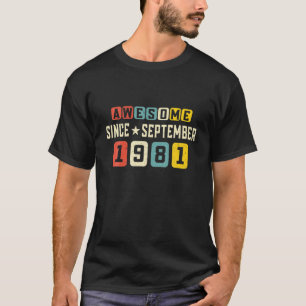 Camiseta 40.º Cumpleaños En Septiembre De 1981
