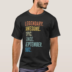 Camiseta 40.º cumpleaños épico legendario impresionante des