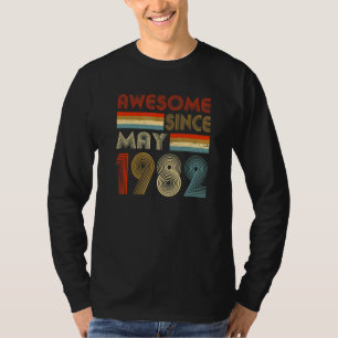 Camiseta 40.º cumpleaños increíble desde mayo de 1982 40 añ