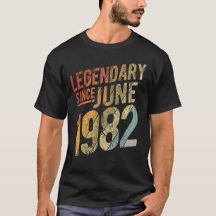 Camiseta 40.º cumpleaños legendario desde junio de 1982 40
