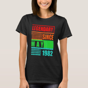 Camiseta 40.º cumpleaños legendario desde mayo de 1982 cump