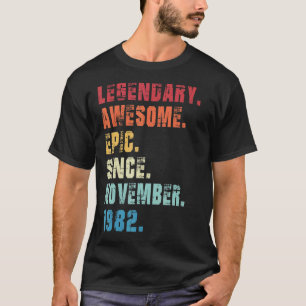 Camiseta 40.º cumpleaños legendario épico impresionante des