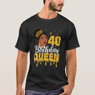 Camiseta 40.º Cumpleaños Reina Corona Dulce Cuarenta Para M