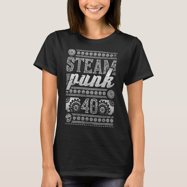 Camiseta 40.º cumpleaños Steampunk de 40 años (Anverso)