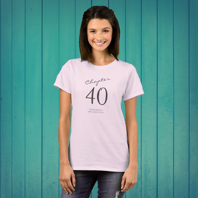 Camiseta 40.º Fiesta de cumpleaños guiño gris rosado (Subido por el creador)