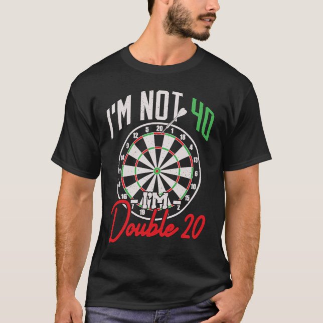 Camiseta 40.º Jugador Dart 40 años dardos (Anverso)