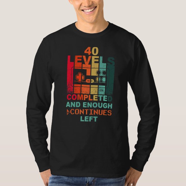 Camiseta 40.º Jugador Retro Gamepad 40 (Anverso)