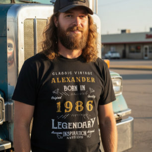 Camiseta 40.º legendario desde 1986 negro