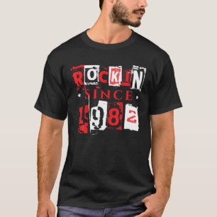 Camiseta 40.º Nacimiento Funny Rockin' Desde 1982 Vintage P