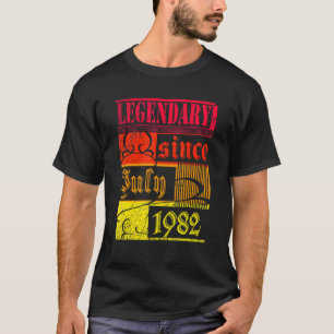 Camiseta 40.º Nacimiento Legendario Desde Julio De 1982 Ron