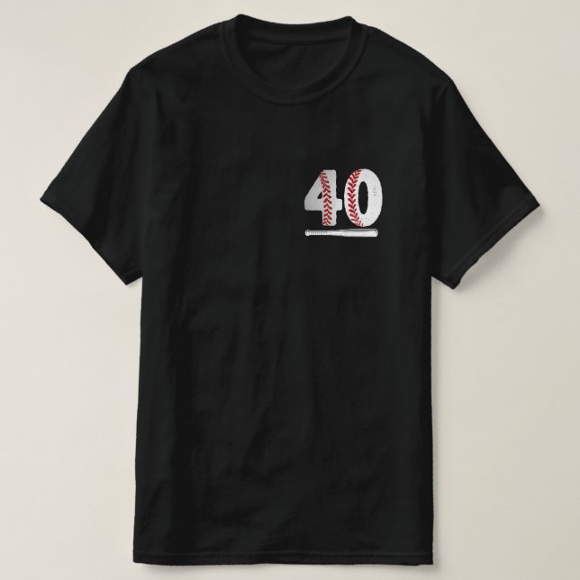 Camiseta 40.º regalo de cumpleaños, béisbol (Diseño del anverso)
