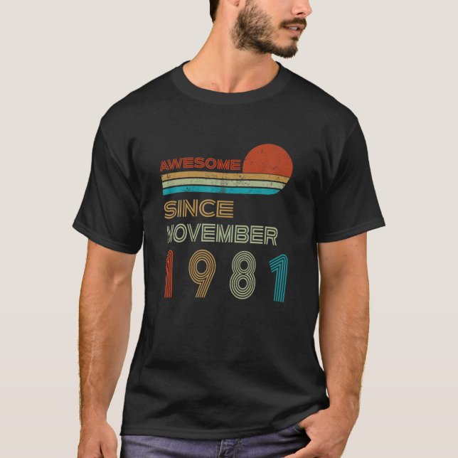 Camiseta 40.º Regalo De Cumpleaños Fantástico Desde Noviemb (Anverso)