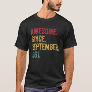 Camiseta 40.º Regalo De Cumpleaños Increíble Desde Septiemb