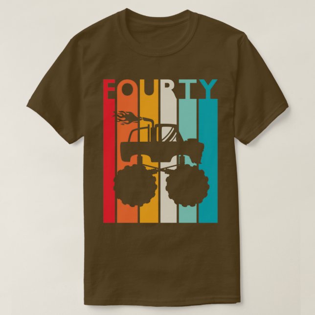 Camiseta 40.º regalo de cumpleaños Monstruo camioneta camis (Diseño del anverso)