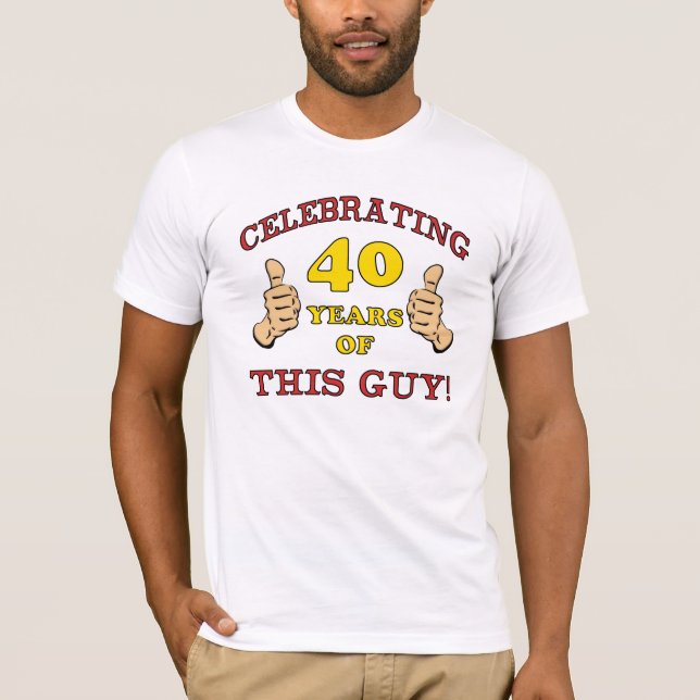 Camiseta 40.º Regalo De Cumpleaños Para Él (Anverso)